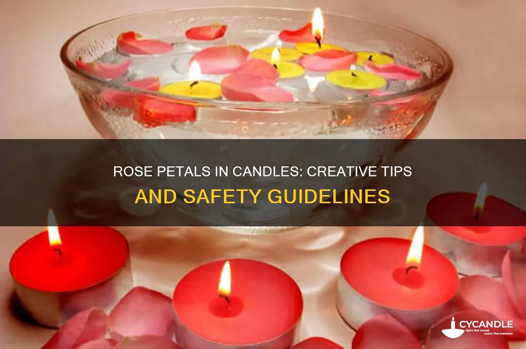 can i put rose petals in a candle