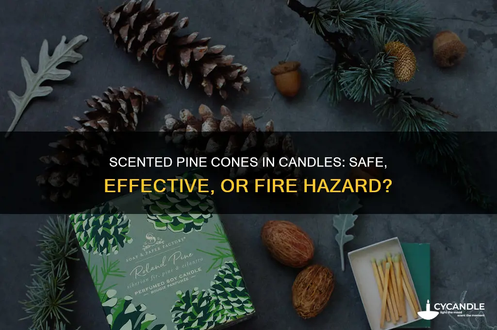 can i put scented pine cones in candles
