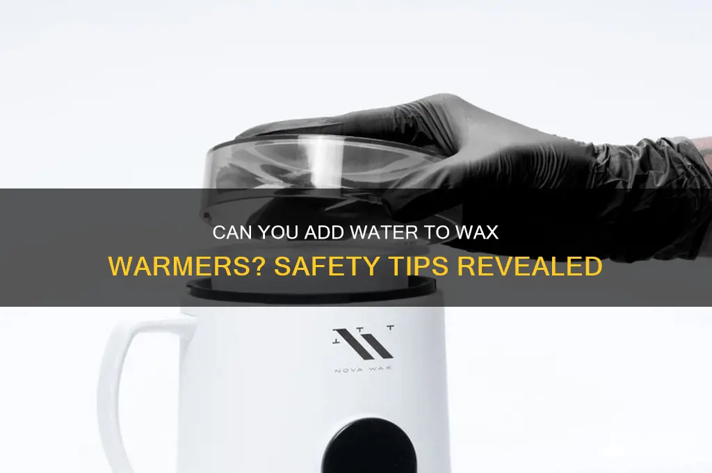 can i put water in my wax warmer