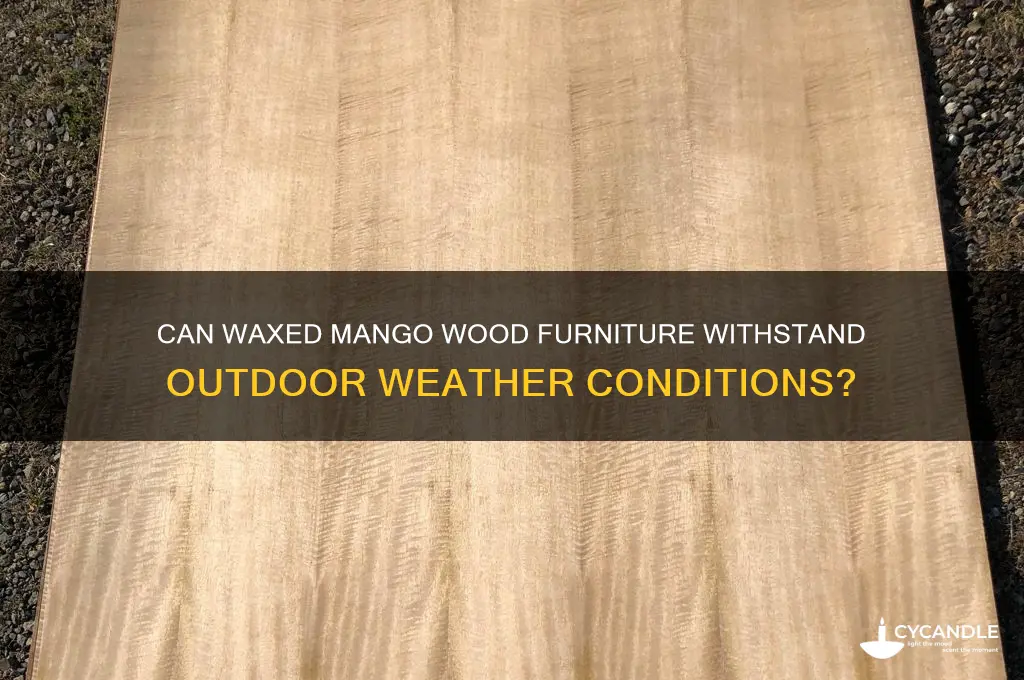 can i put waxed mango wood outside