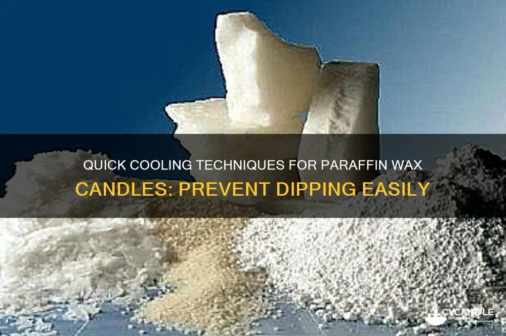 can i quicly cool parafin wax candle to prevent dipping