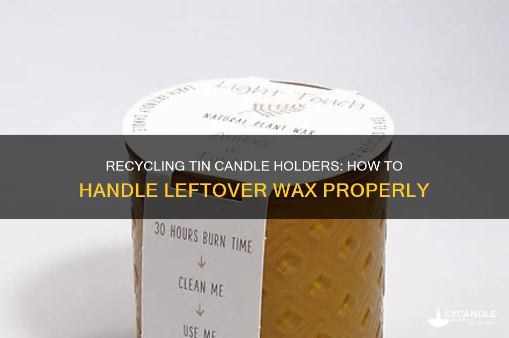 can i recycle tin candle holders with wax in them