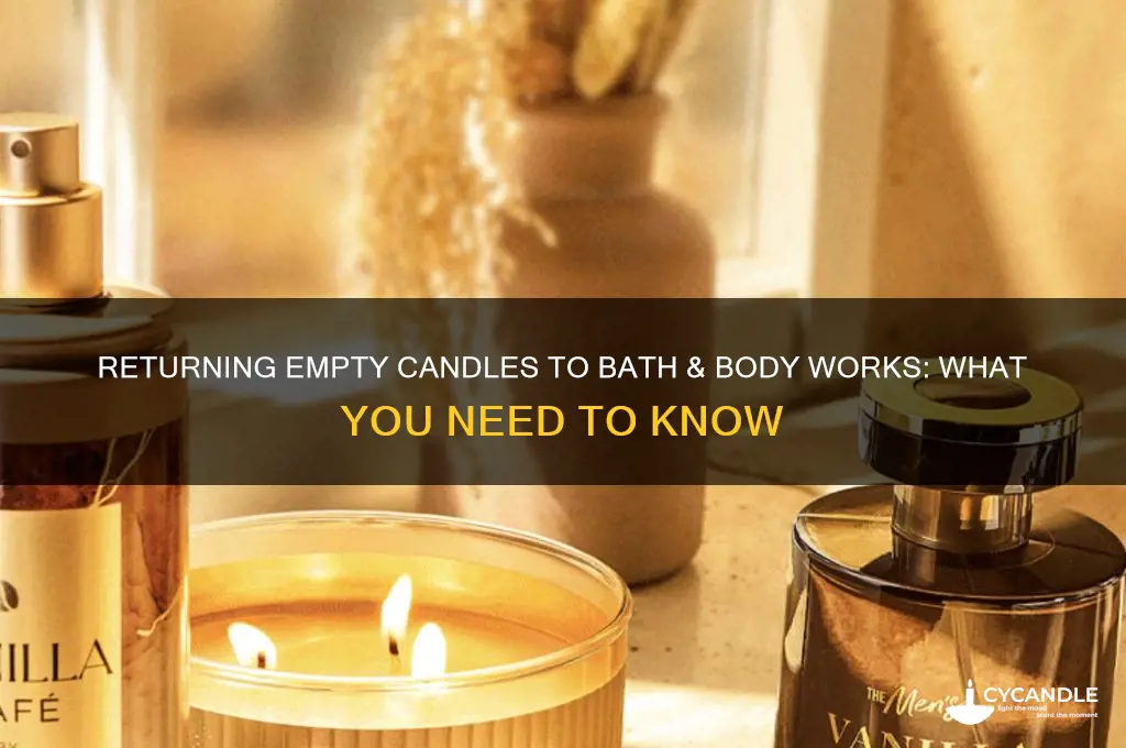 can i return empty candles to bath and body works