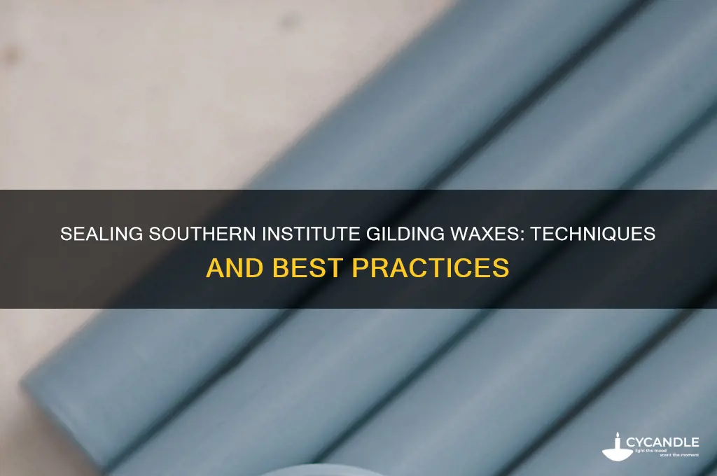 can i seal southern institute gilding waxes