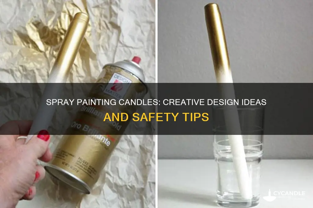 can i spray paint a candle with a design