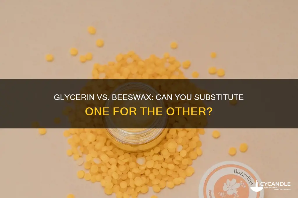 can i substitute glycerin for beeswax