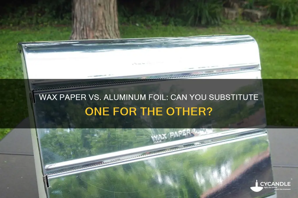 can i substitute wax paper for aluminum foil