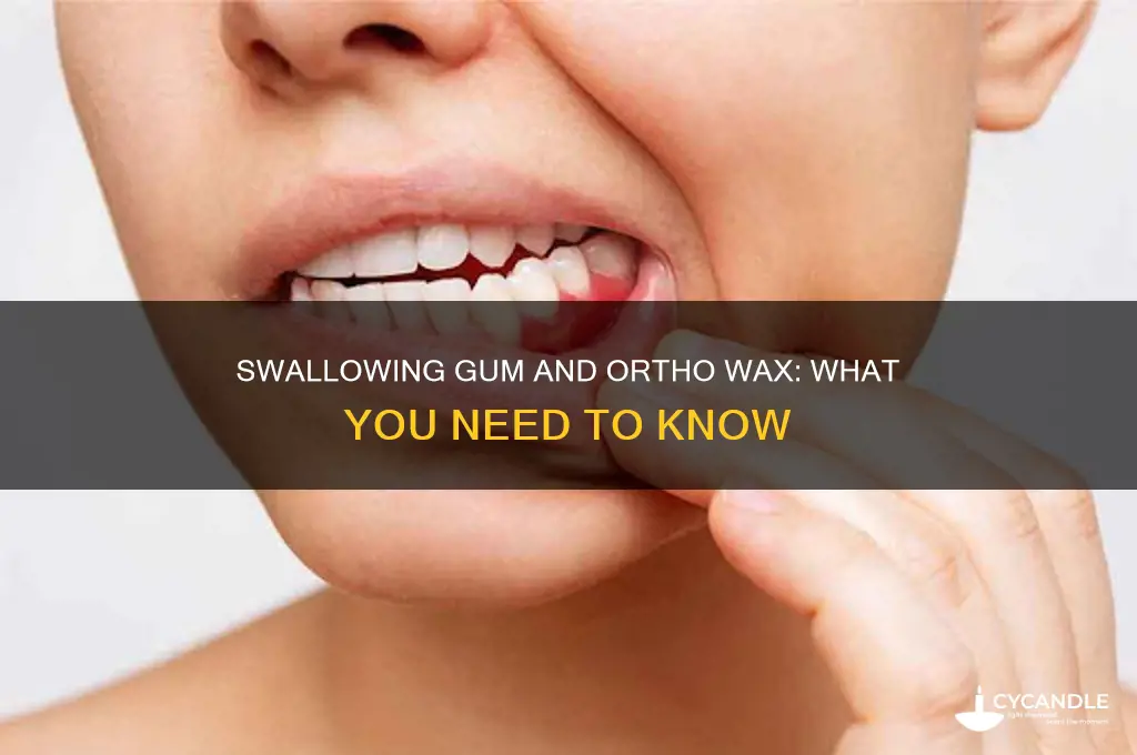 can i swallow gum ortho wax