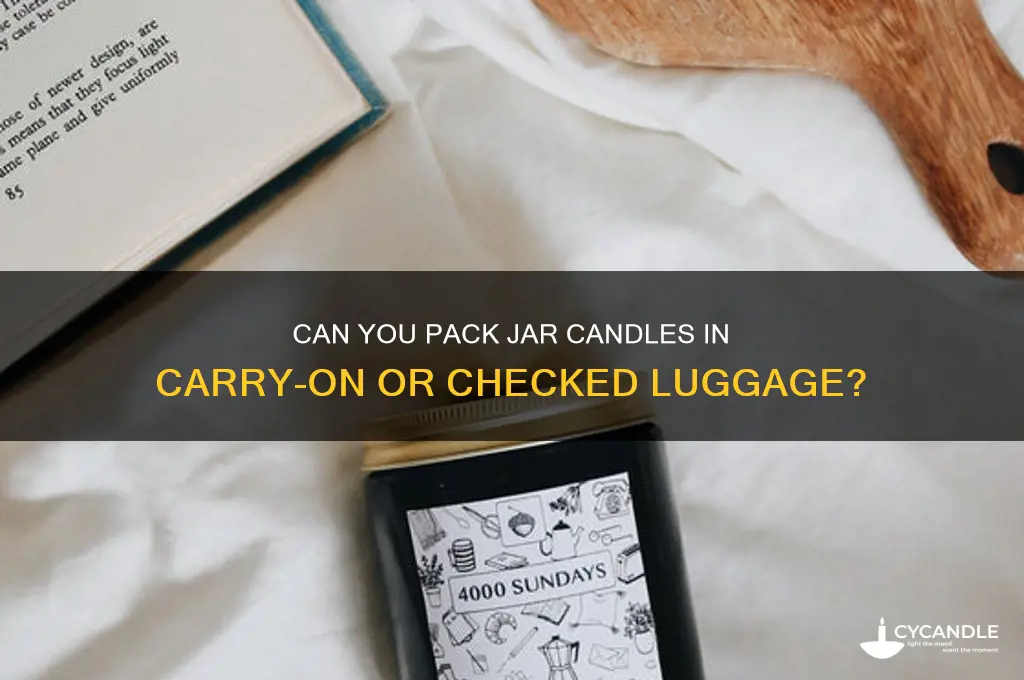 can i take a jar candle on a plane