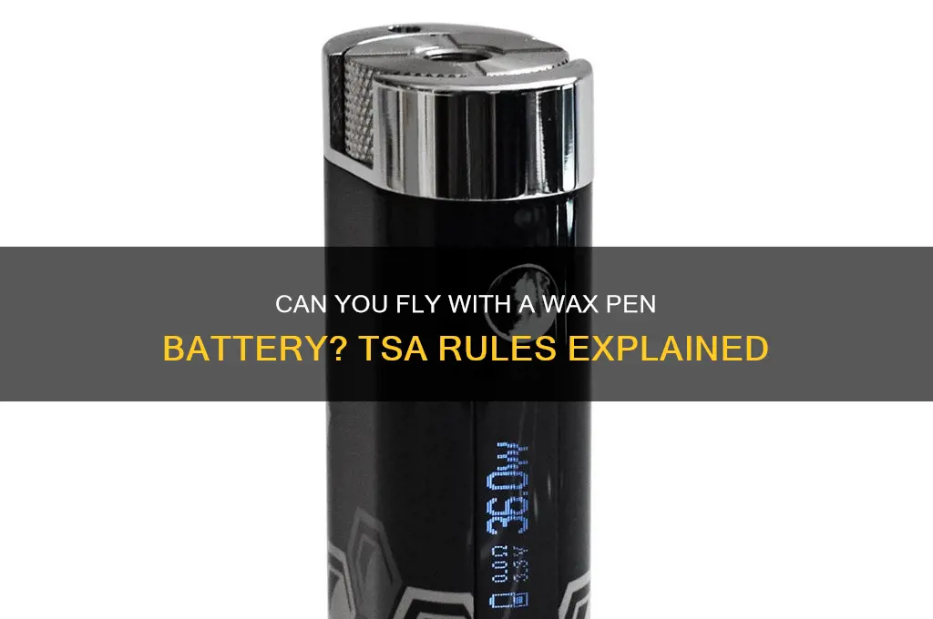 can i take a wax pen battery on a plane