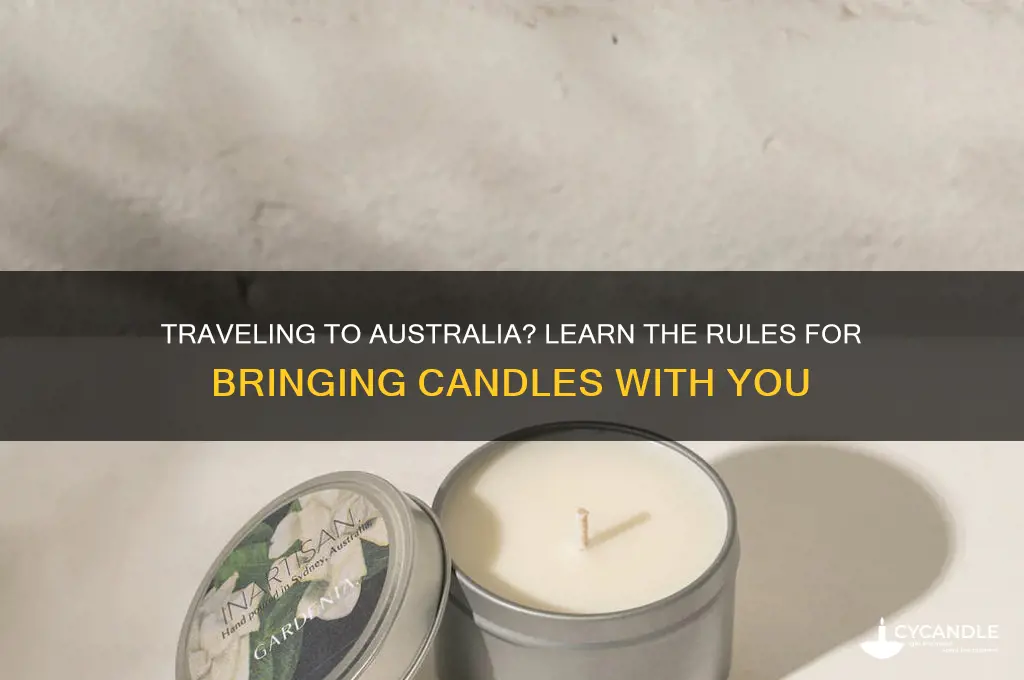 can i take candles to australia