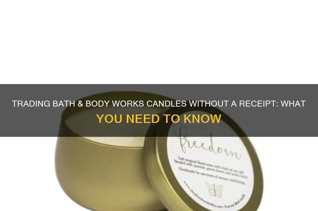 can i trade bath and body works candles no receipt