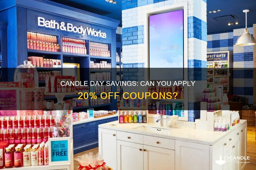 can i use 20 percent off coupon on candle day