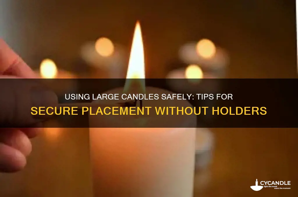 can i use a big candle without anything holding it