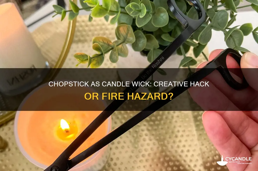 can i use a chopstick as a candle wick