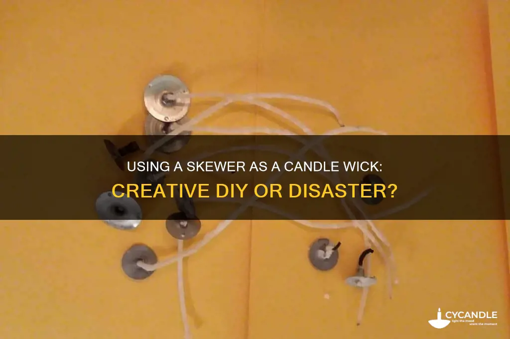 can i use a squewer as candle wick