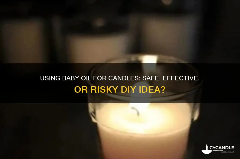 can i use baby oil to make a candle
