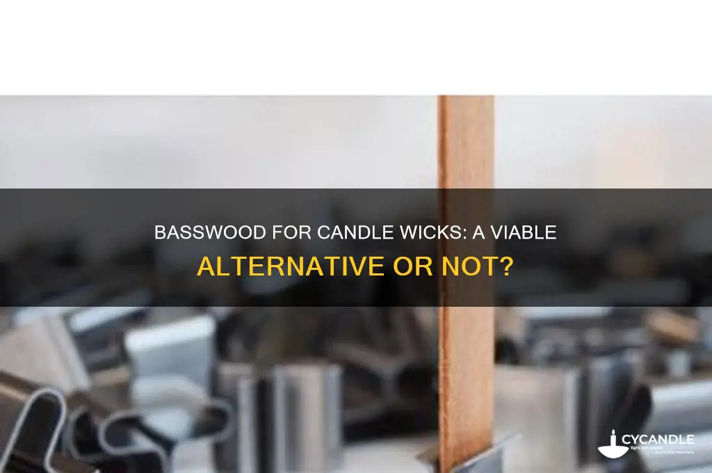 can i use basswood for candle wicks
