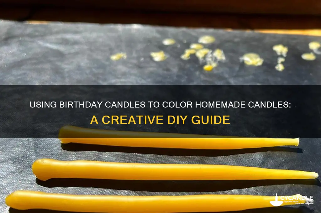 can i use birthday candles to color homemade candles