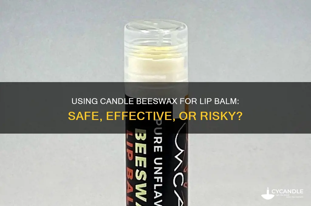 can i use candle beeswax for lip balm
