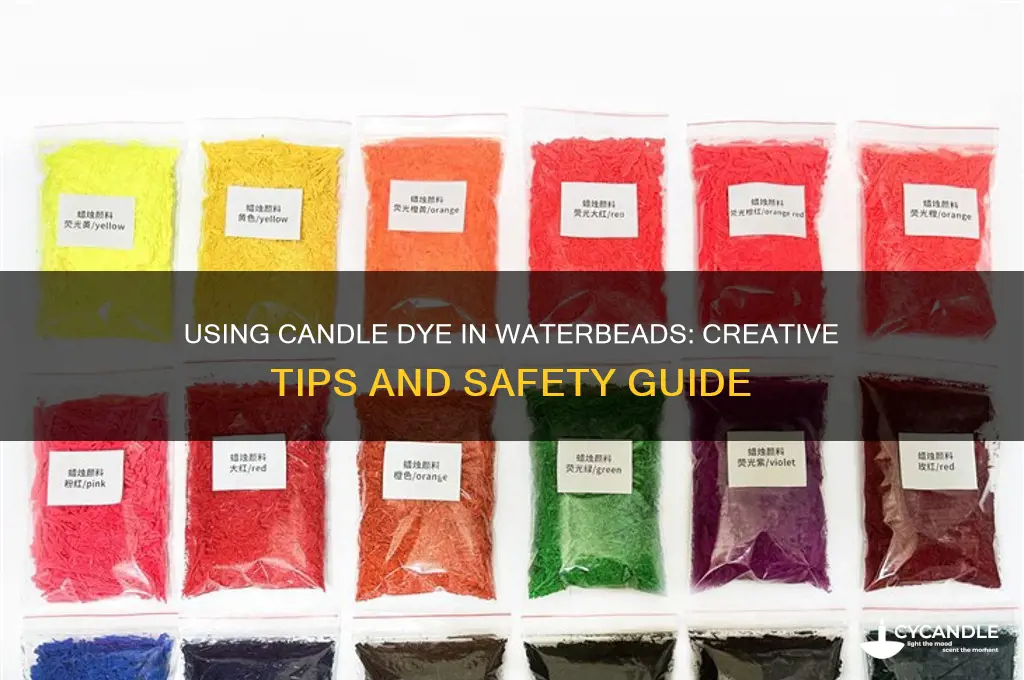 can i use candle dye in waterbeads