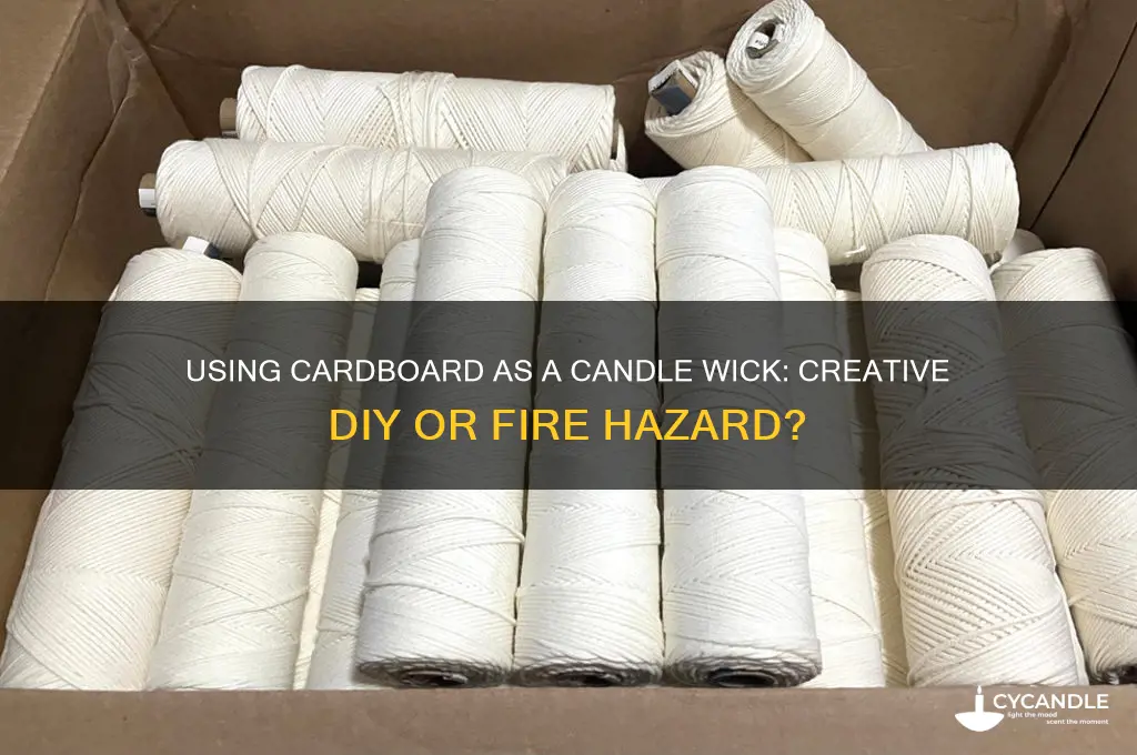 can i use cardboard as a candle wick