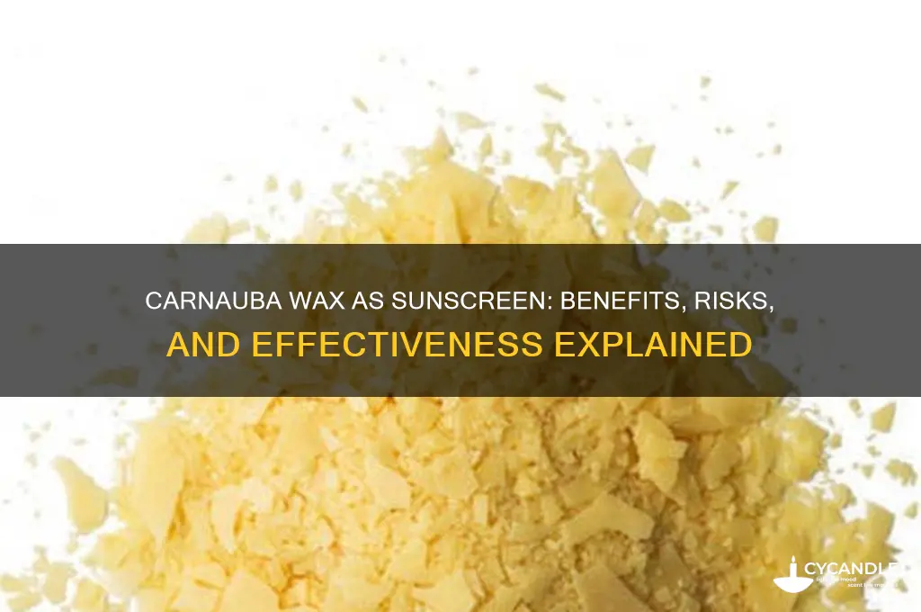 can i use carnauba wax for sunscreen