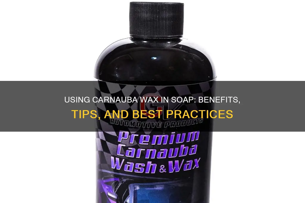 can i use carnauba wax in soap
