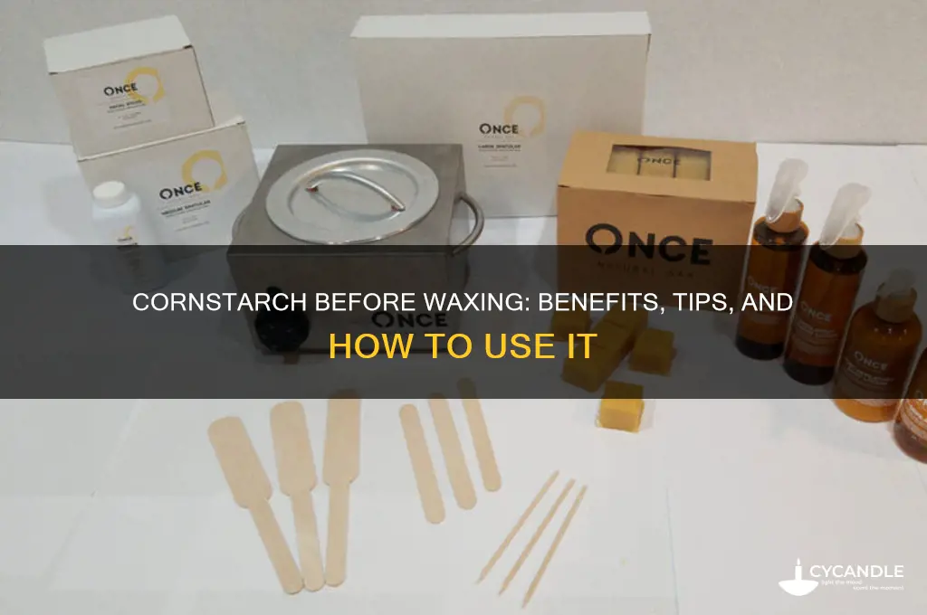 can i use cornstarch before waxing