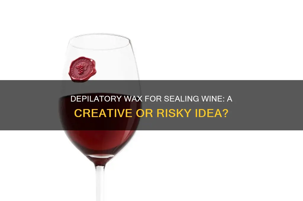can i use depilatory wax for sealing wine