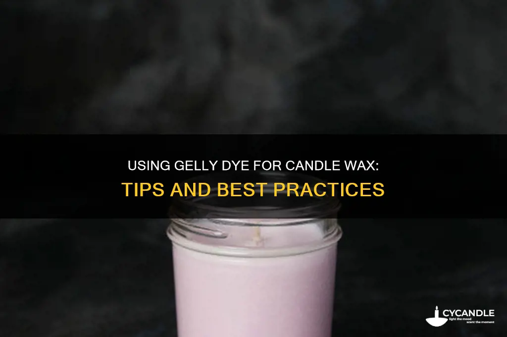 can i use gelly dye for candle wax