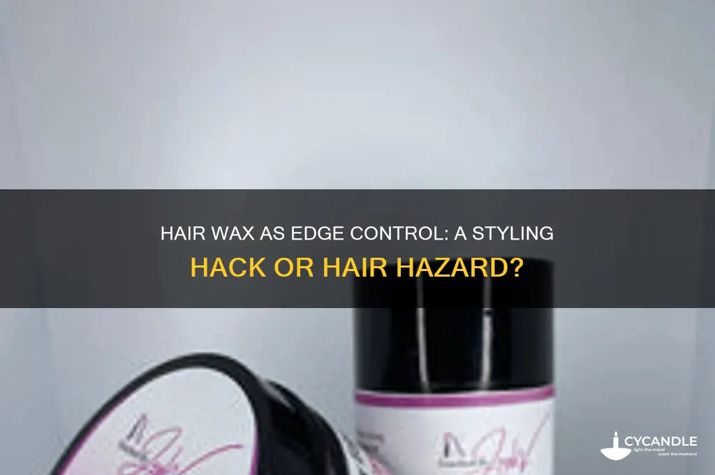 can i use hair wax as edge control