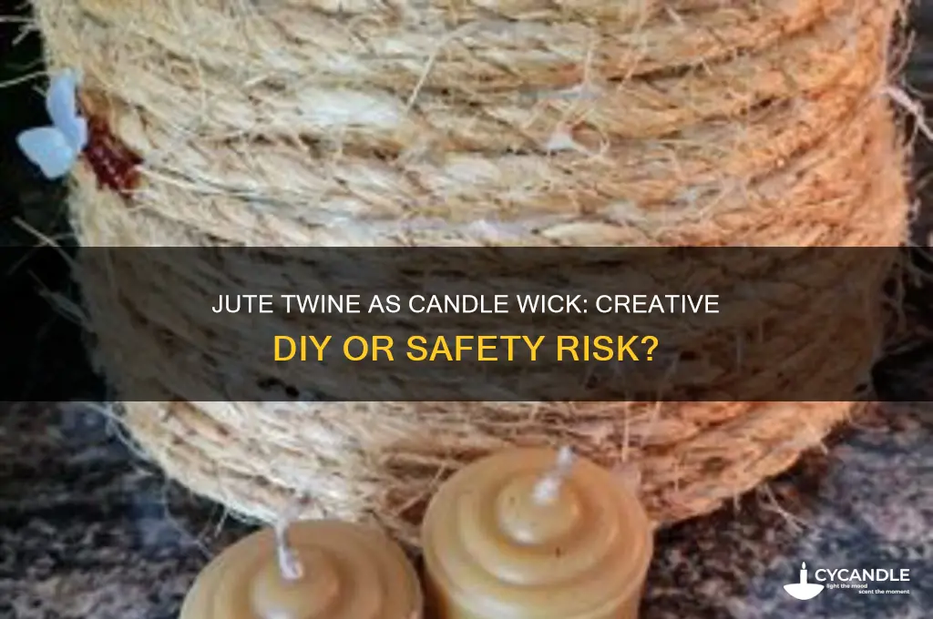 can i use jute twine as a candle wick