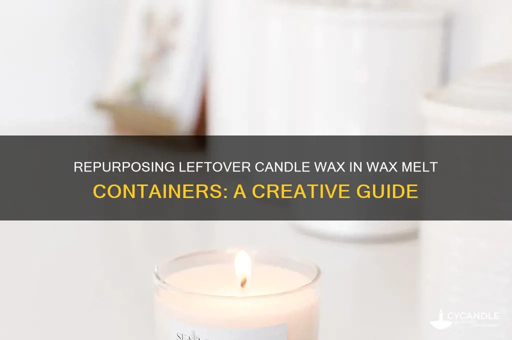 can i use leftover candle in a wax melt container