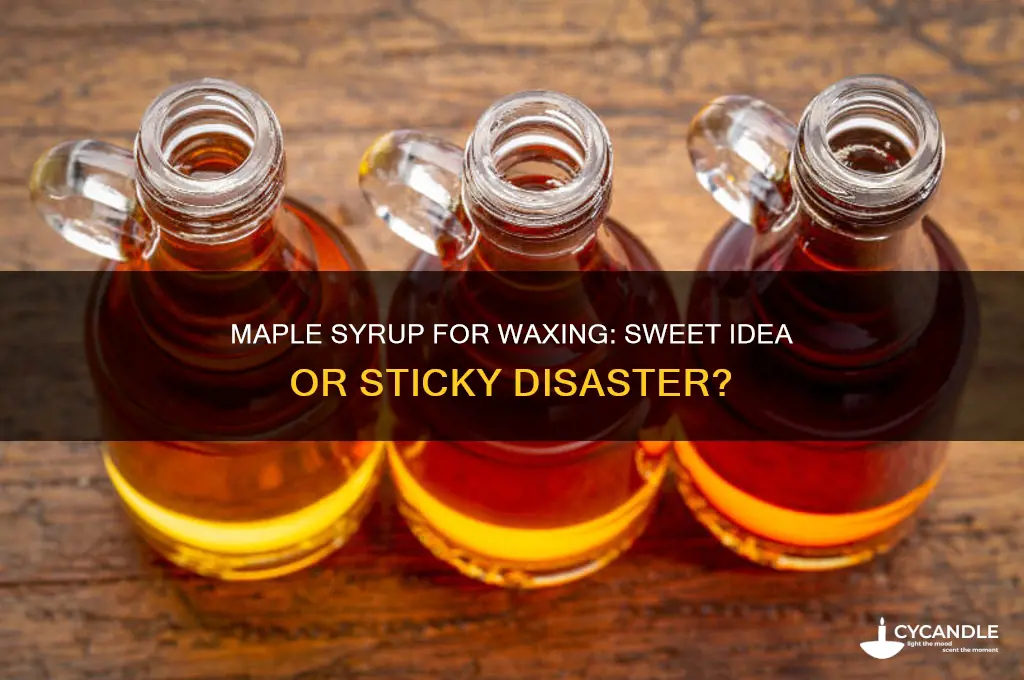 can i use maple syrup to wax