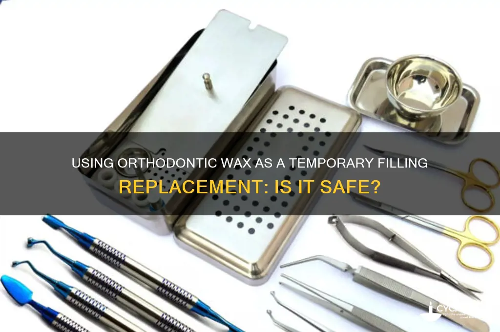 can i use orthodic wax to replace a filling