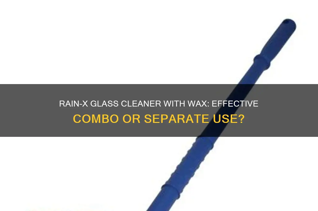 can i use rain x glass cleaner with wax