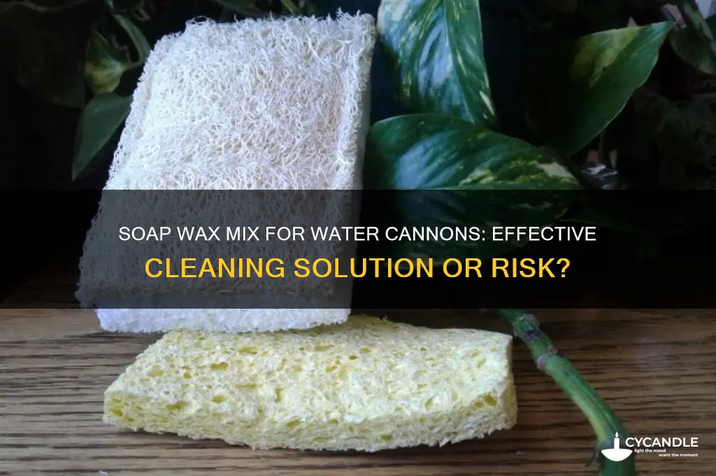 can i use soap wax mix on watercannons