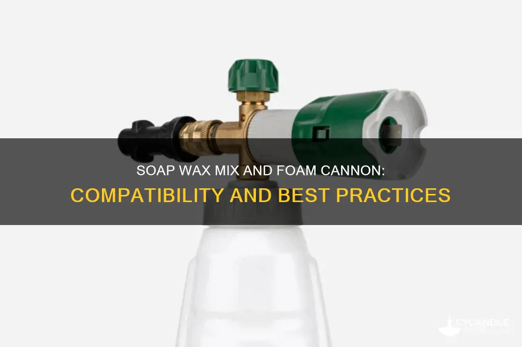 can i use soap wax mix with foam cannon