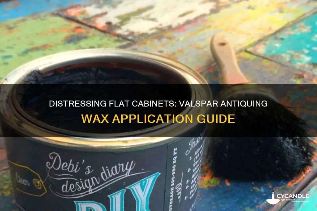 can i use valspar antiquing wax for distressing flat cabinets