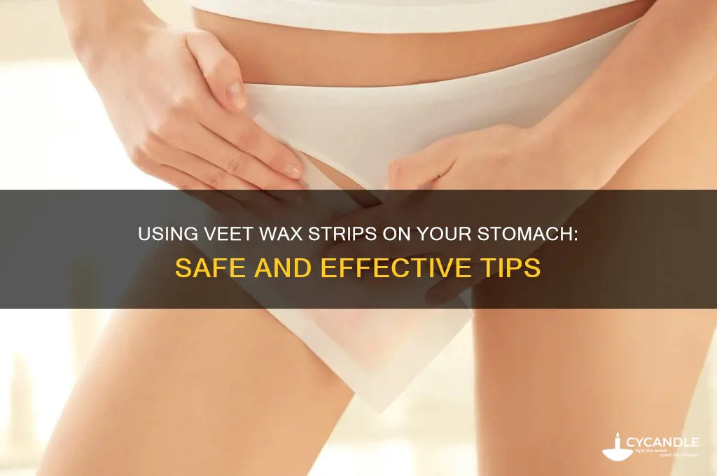 can i use veet wax strips on my stomach