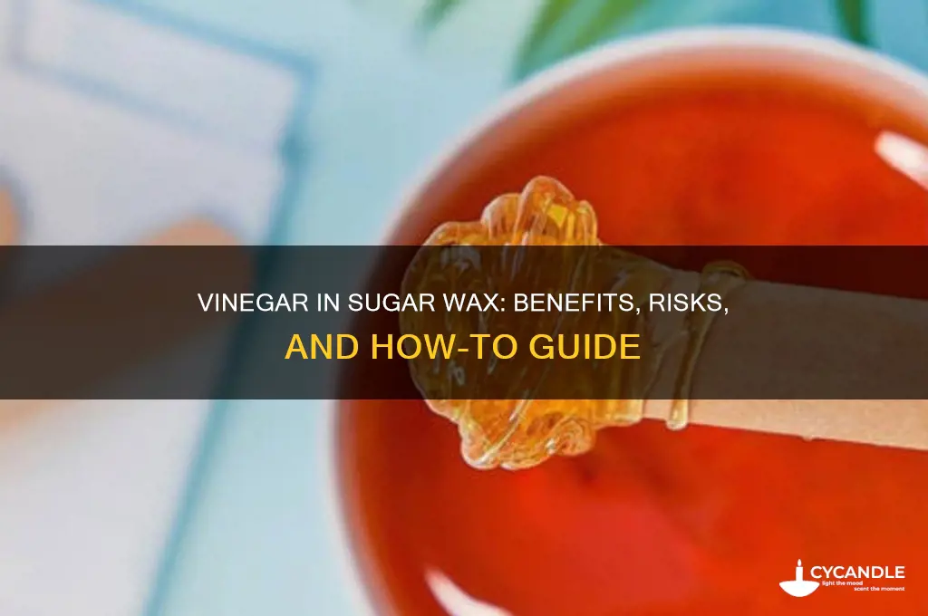 can i use vinegar for sugar wax
