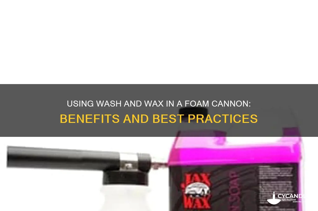 can i use wash and wax in a foam cannon