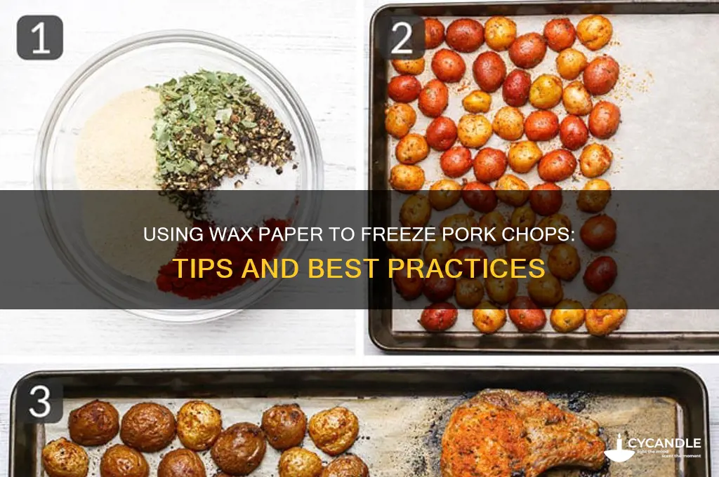 can i use wax paper between pork chops in freezer
