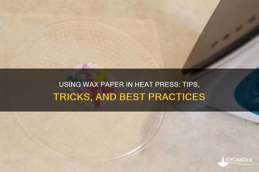 can i use wax paper for heat press