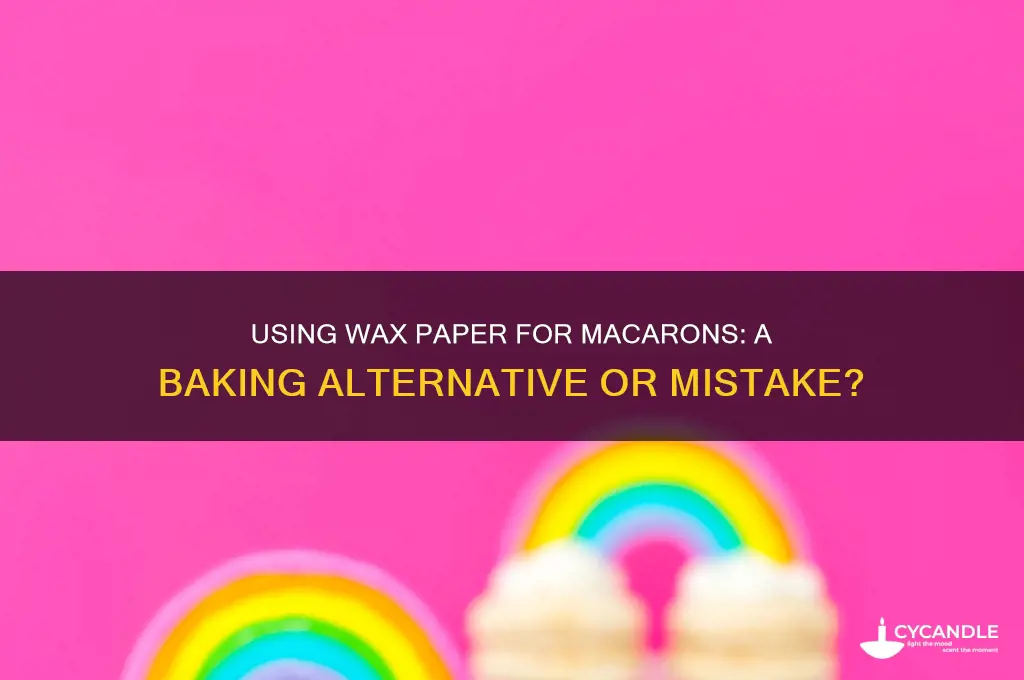 can i use wax paper for macarons