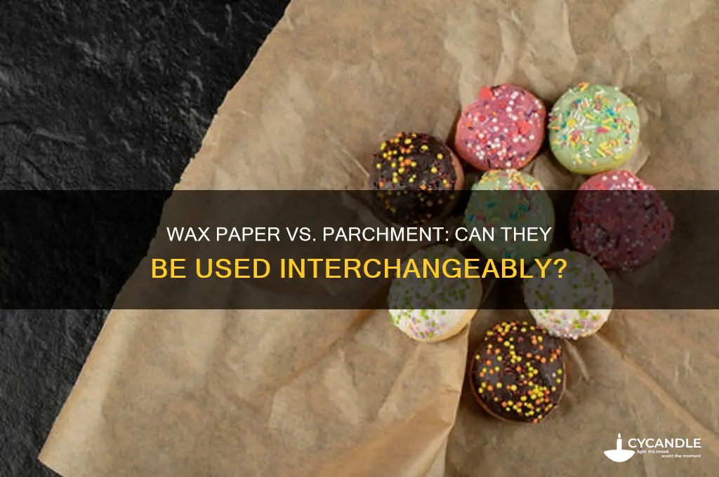 can i use wax paper for parchment