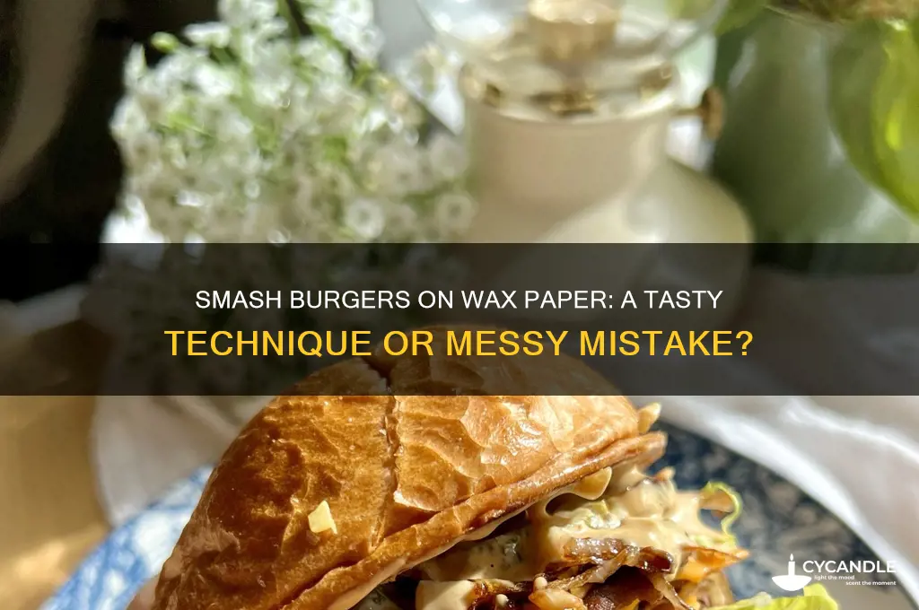 can i use wax paper for smash burgers