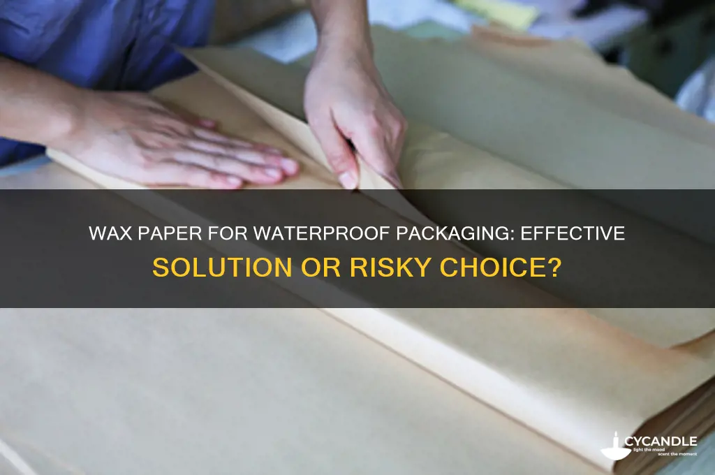 can i use wax paper for waterproof packaging