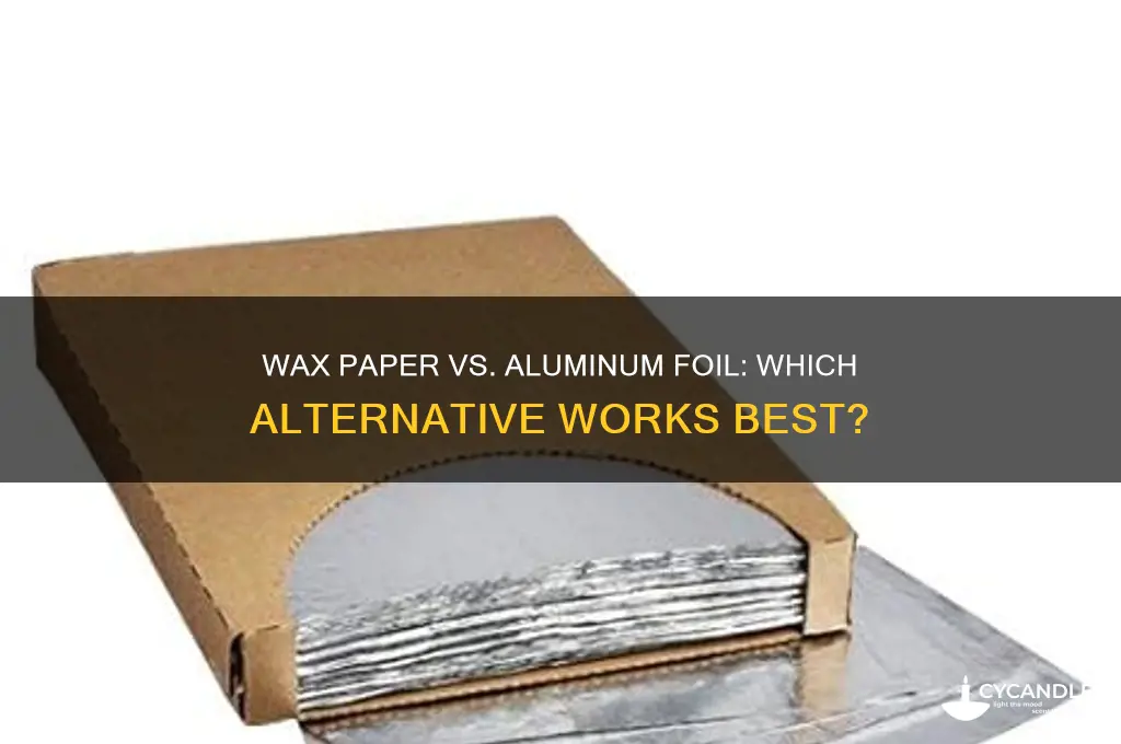 can i use wax paper instead of aluminum foil